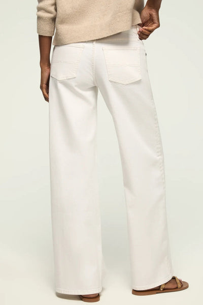 [163103-110] WOMENS LUCKY BRAND MID RISE SWEET WIDE LEG - WHITE LIES WASH
