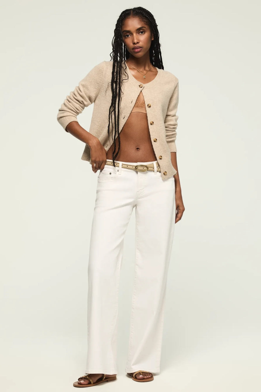 [163103-110] WOMENS LUCKY BRAND MID RISE SWEET WIDE LEG - WHITE LIES WASH – product view 5