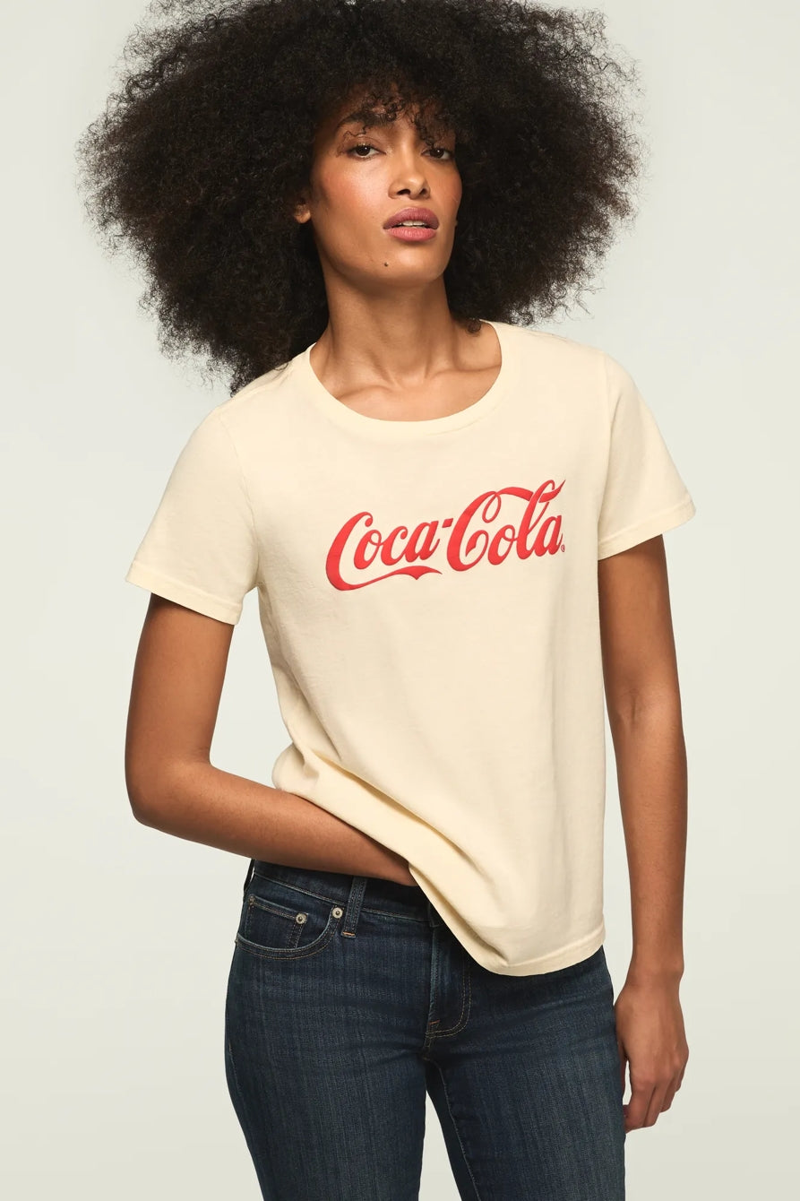 [163130-110] WOMENS LUCKY BRAND COCA COLA BRIGHTEN YOUR DAY CLASSIC CREW – product view 1