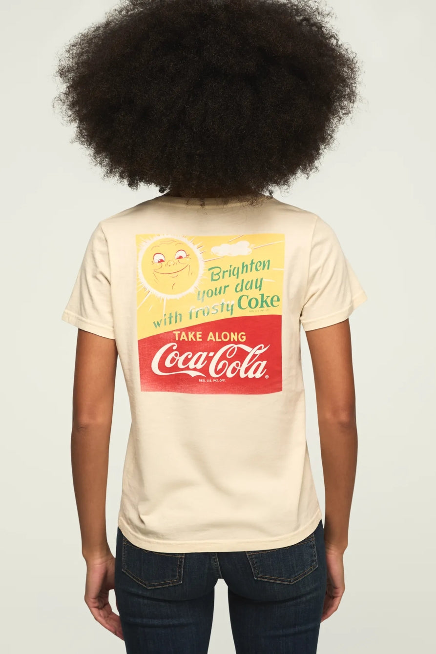 [163130-110] WOMENS LUCKY BRAND COCA COLA BRIGHTEN YOUR DAY CLASSIC CREW – product view 3