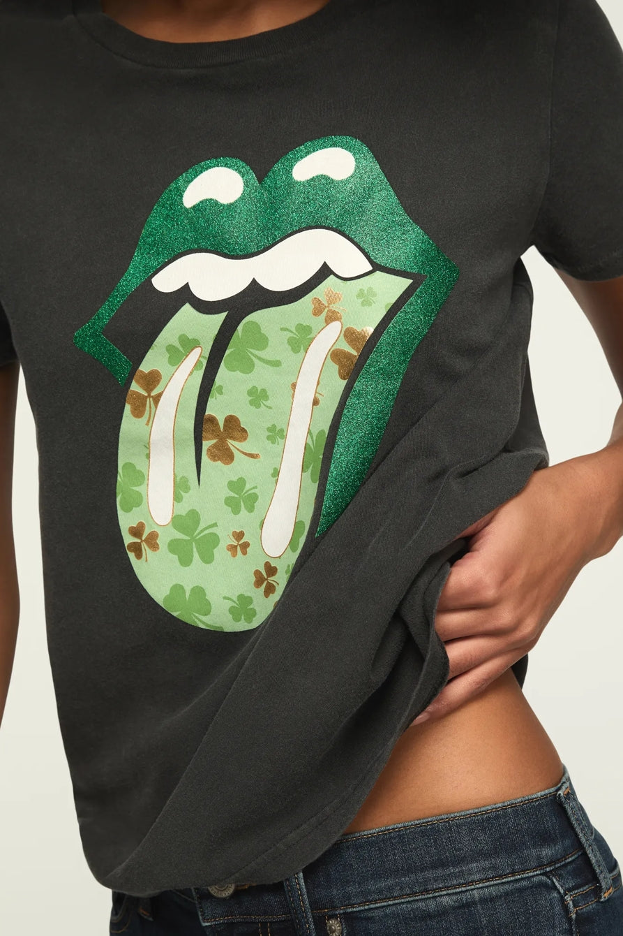 [163144-001] WOMENS LUCKY BRAND ROLLING STONES CLOVER LIPS CLASSIC CREW – product view 2