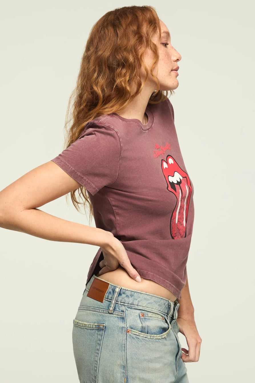 [163156-600] WOMENS LUCKY BRAND ROLLING STONES LACE LIPS CLASSIC CREW – product view 4
