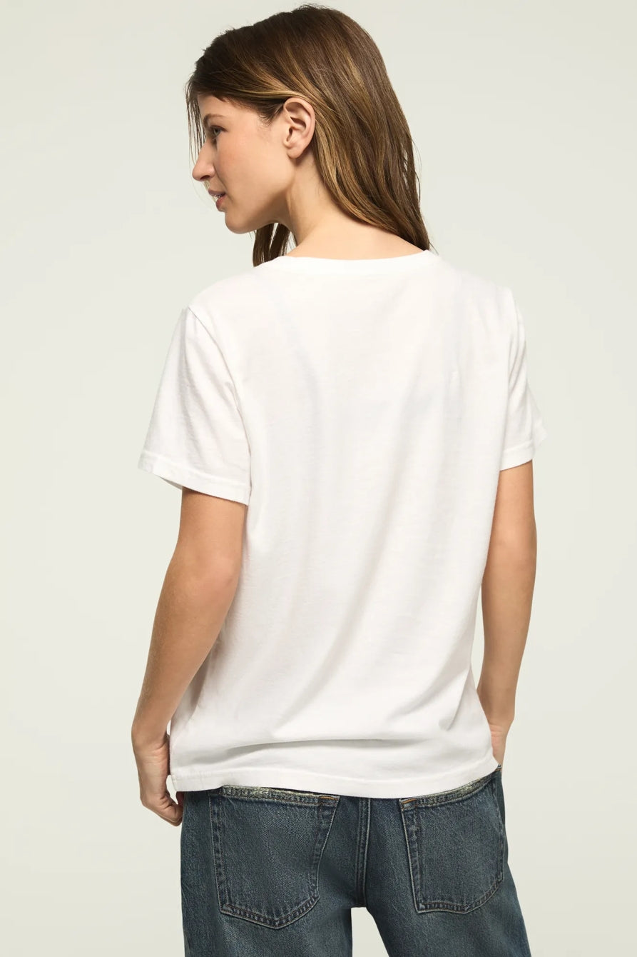 [163160-110] WOMENS LUCKY BRAND FLORAL POSTER EMBELLISHED CLASSIC CREW – product view 3