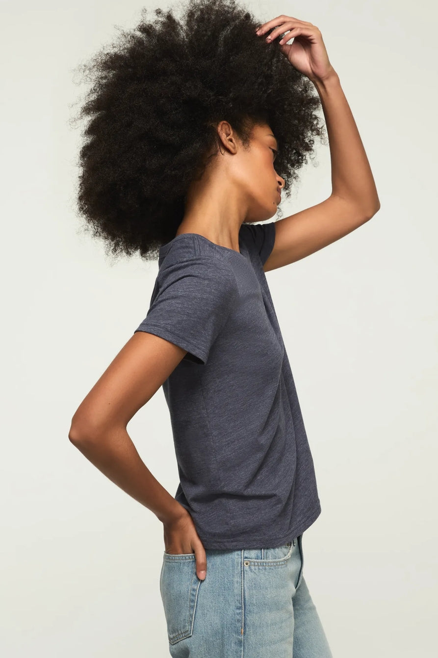 [163209-010] WOMENS LUCKY BRAND LUCKY CLOVER CLASSIC CREW - ODYSSEY GRAY – product view 4