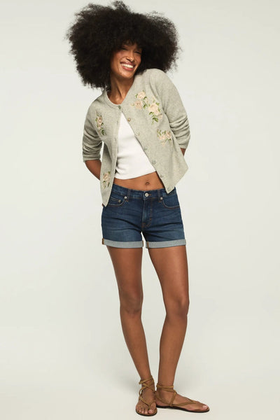 [163333-410] WOMENS LUCKY BRAND MID RISE AVA SHORT - NIGHT CAFE ROLLED WASH