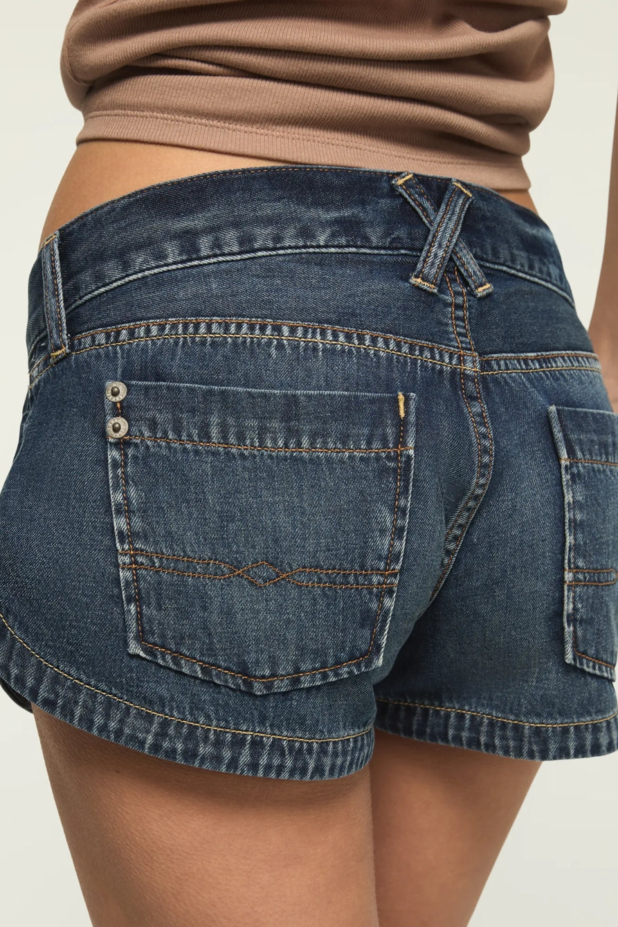 [163345-410] WOMENS LUCKY BRAND MICRO MINI SHORT - WASHED UP – product view 2