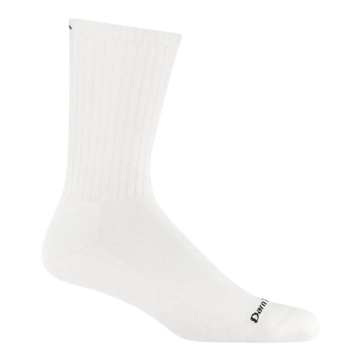 Darn Tough The Standard Crew Lightweight Cushion Lifestyle Mens Socks — White