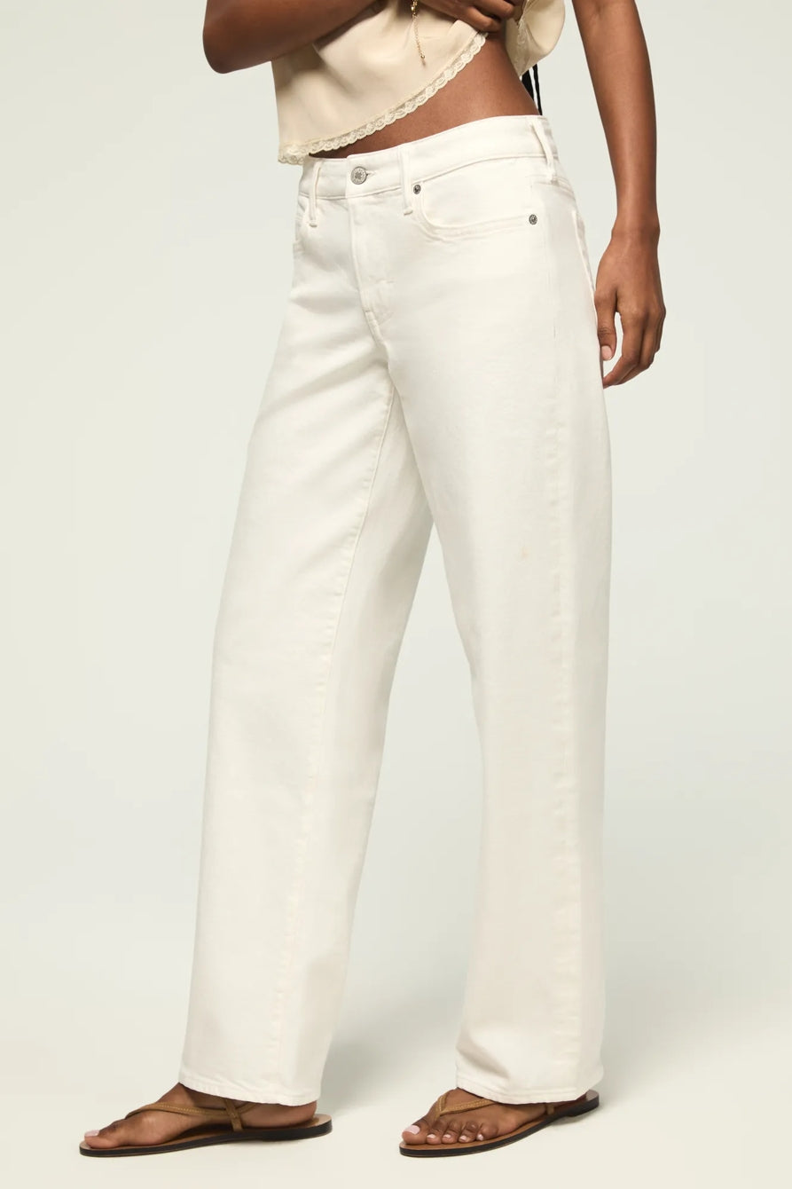 [167389-110] WOMENS LUCKY BRAND THE BAGGY - WHITE LIES WASH – product view 1