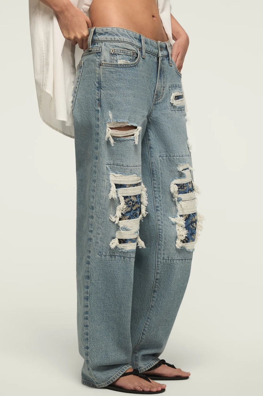 [167395-420] WOMENS LUCKY BRAND LUCKY LEGEND BAGGY - SKIPPING FLOWERS WASH – product view 1
