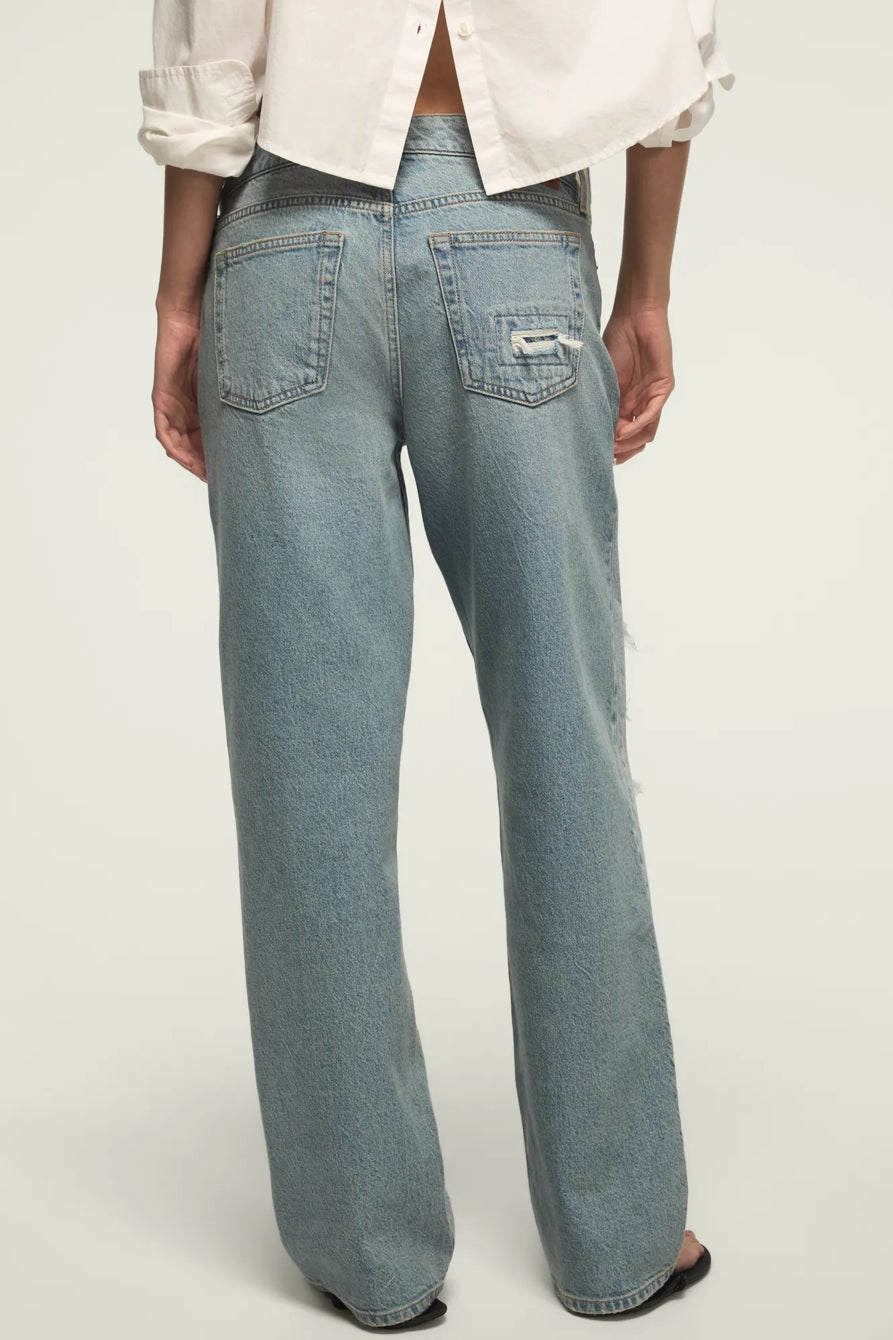 [167395-420] WOMENS LUCKY BRAND LUCKY LEGEND BAGGY - SKIPPING FLOWERS WASH – product view 3