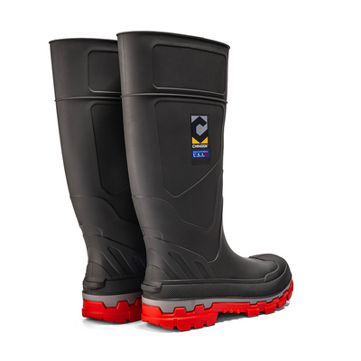 Kickaxe 15" Waterproof Rubber Boot - Grey/Orange