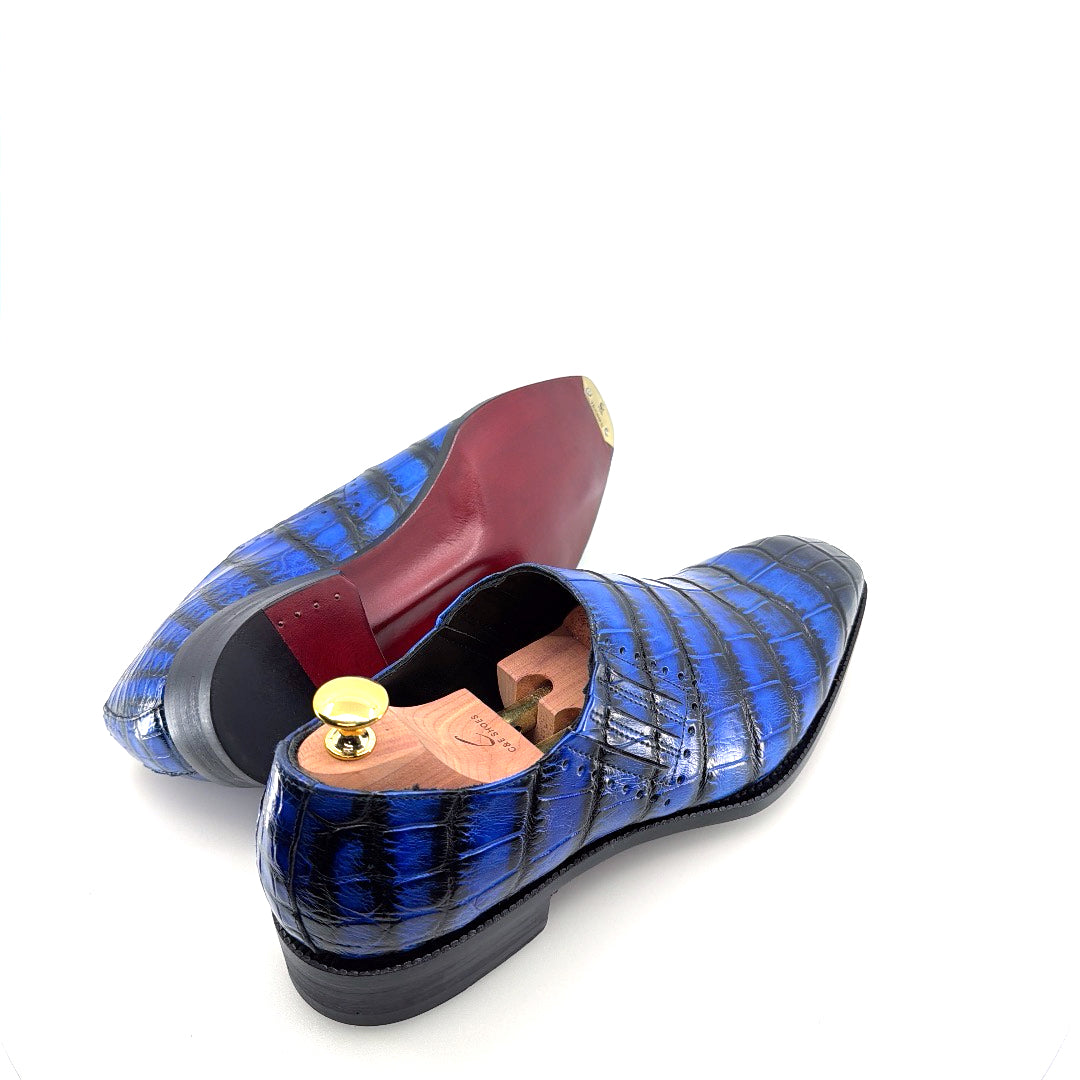 C&E Fashions  Maurice Seattle Alligator Shoe Blue – product view 8