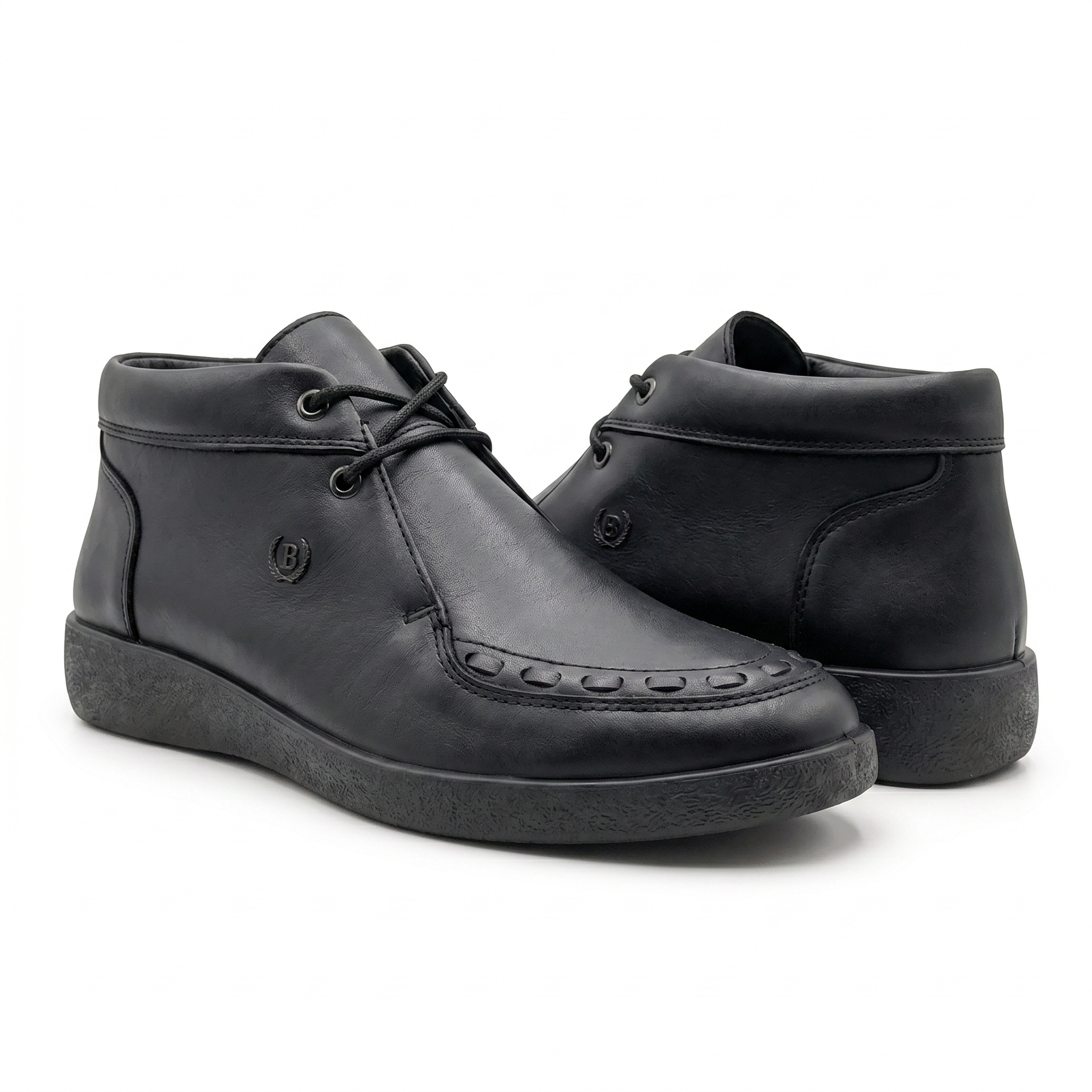 Johnny Famous Bally Style Soho Men’s Black Nappa Leather High Tops
