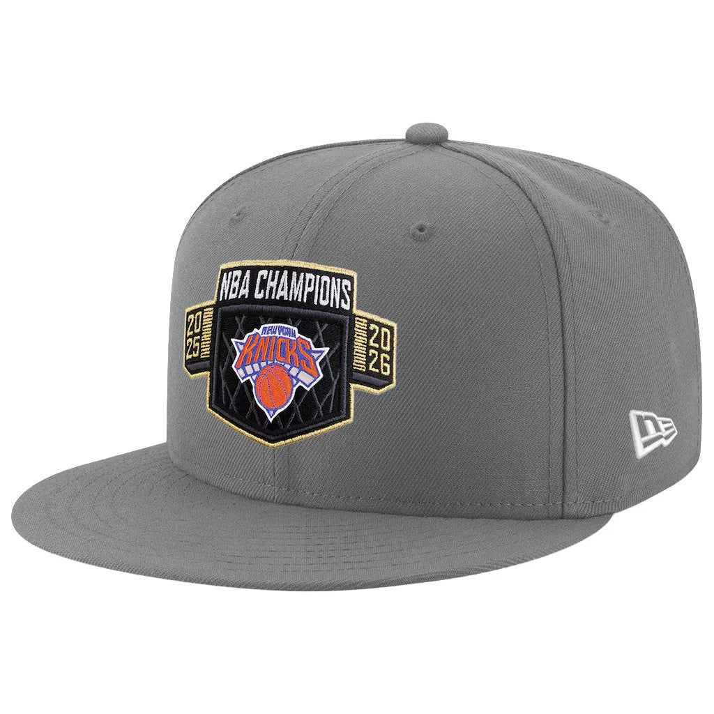 New Era New York Knicks 2026 NBA Finals Champions Replica 9FIFTY Mens Snapback Hat — Gray