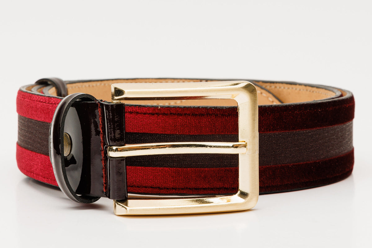 Vinci Leather The Pontalto Burgundy Leather Belt – product view 3