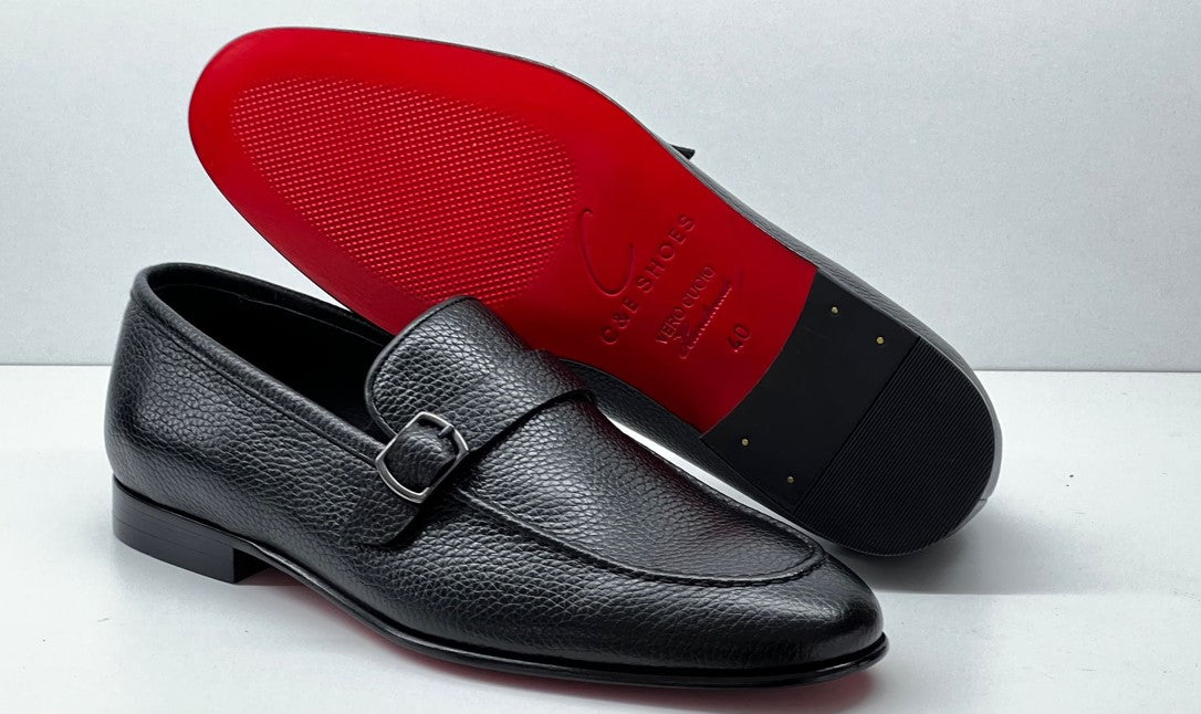 C&E Fashions  C Collection Deerskin Loafer - Black – product view 7