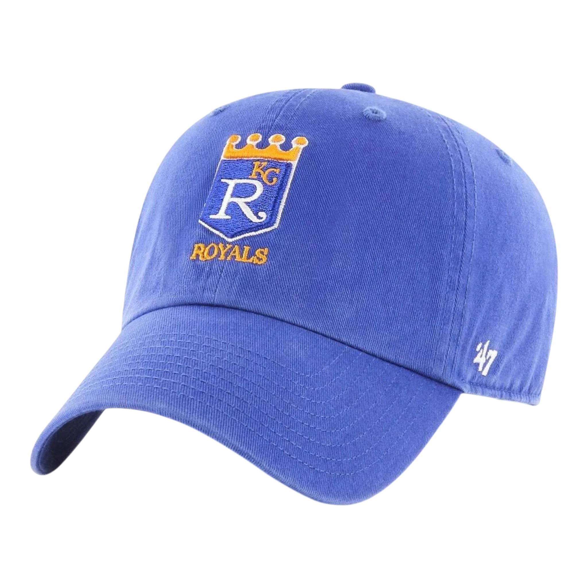 47 Brand Clean Up Kansas City Royals Cooperstown Strapback Hat — Royal Blue Adjustable Cap