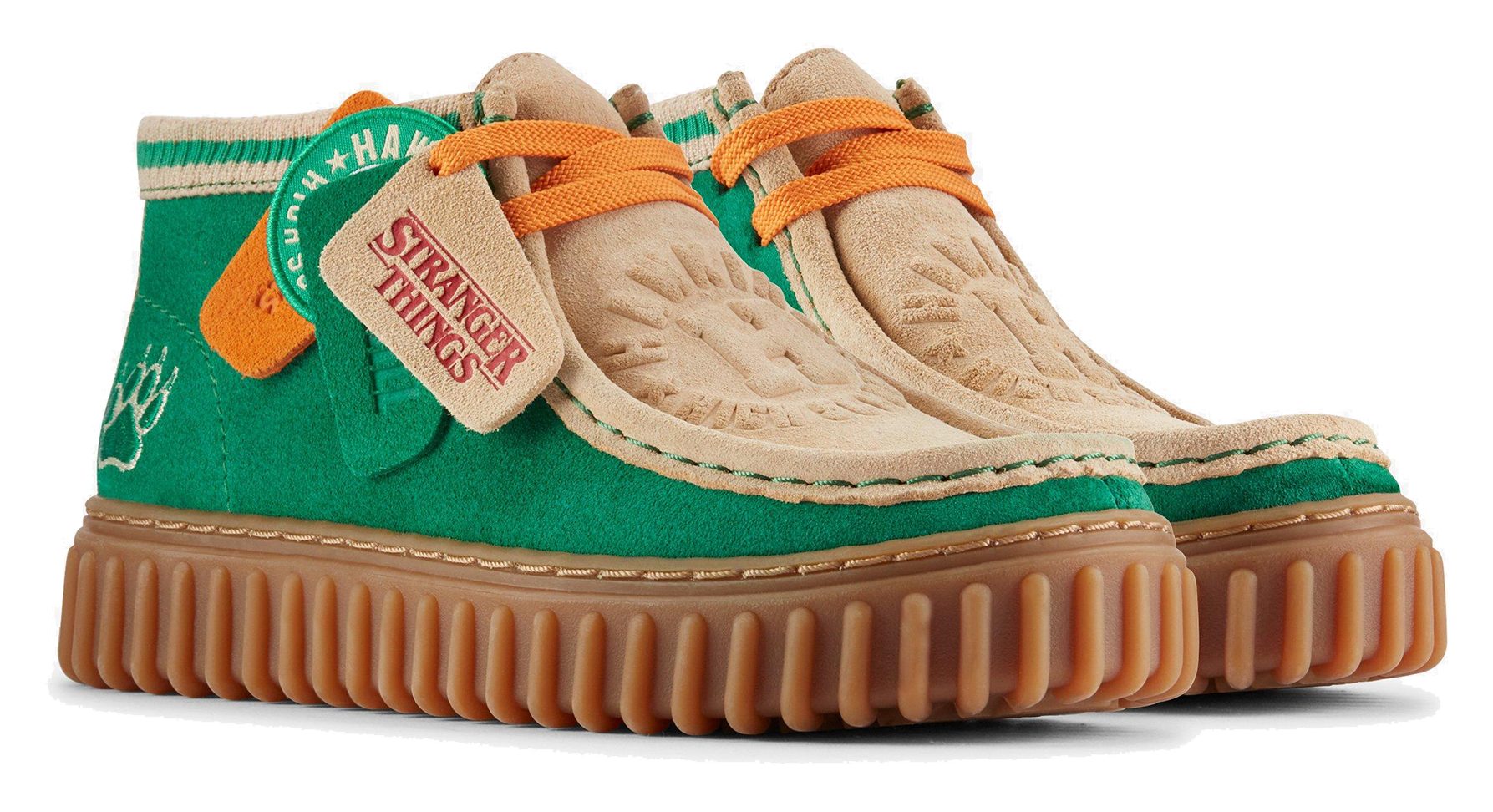 Clarks Originals Torhill HI Stranger Things Limited Edition Men's Green Combi Suede
