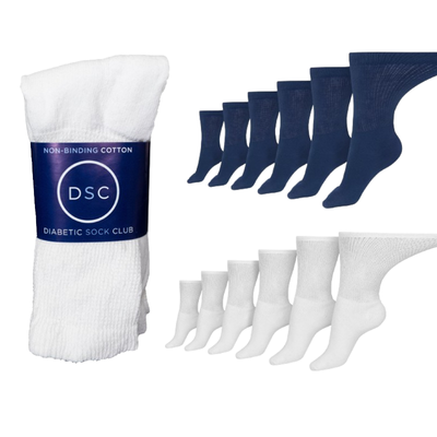 Women's Cotton Diabetic Crew Socks (6 Pair) – product view 5