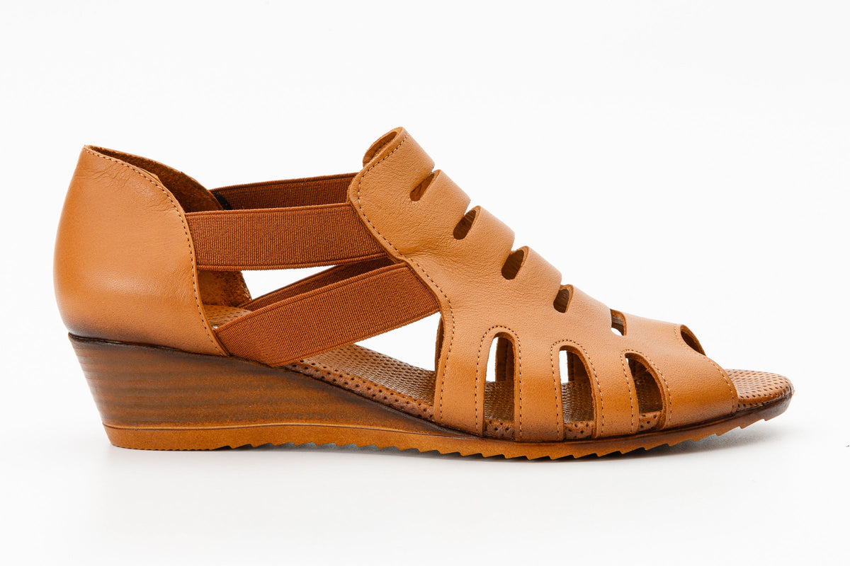 Vinci Leather The Atina Tan Leather Sandal Final Sale! – product view 1