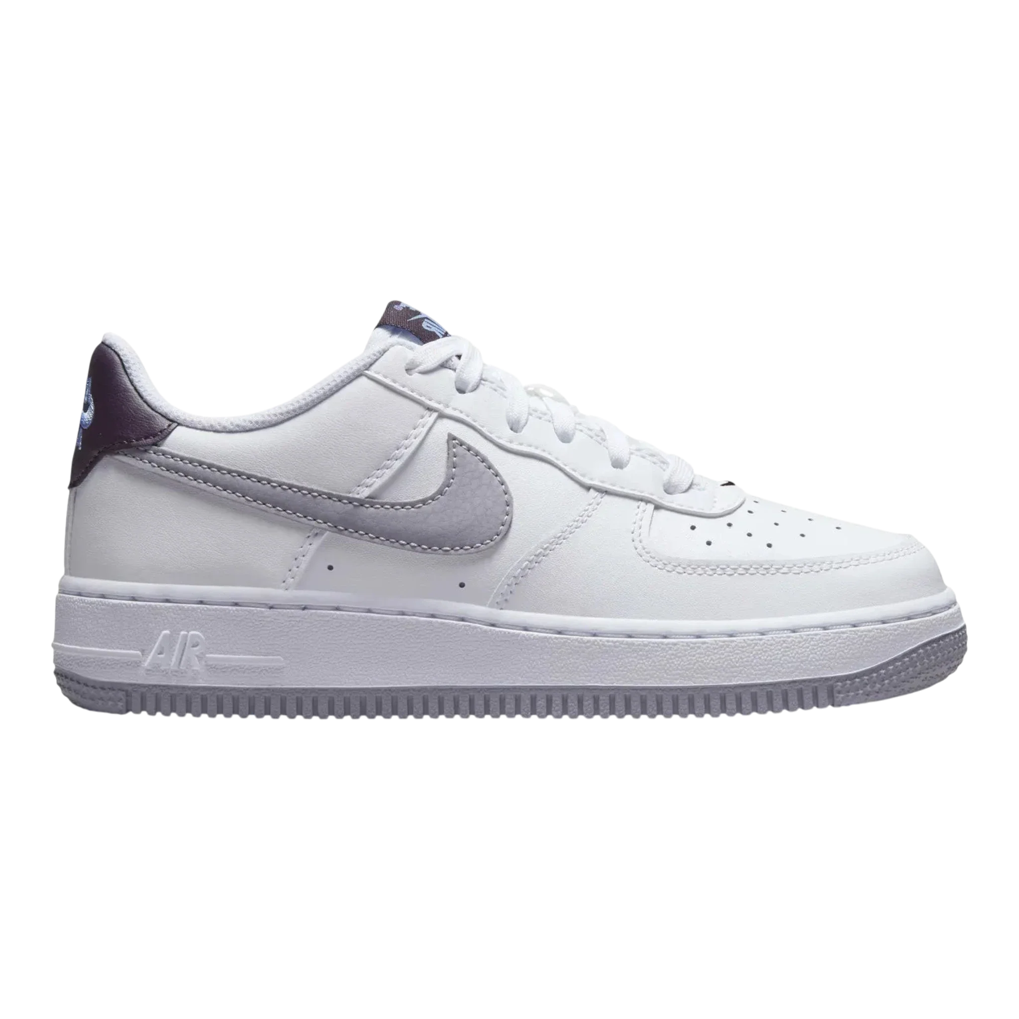 Nike Air Force 1 Big Kids' (GS) Sneakers — White/Cement Grey Low-Top