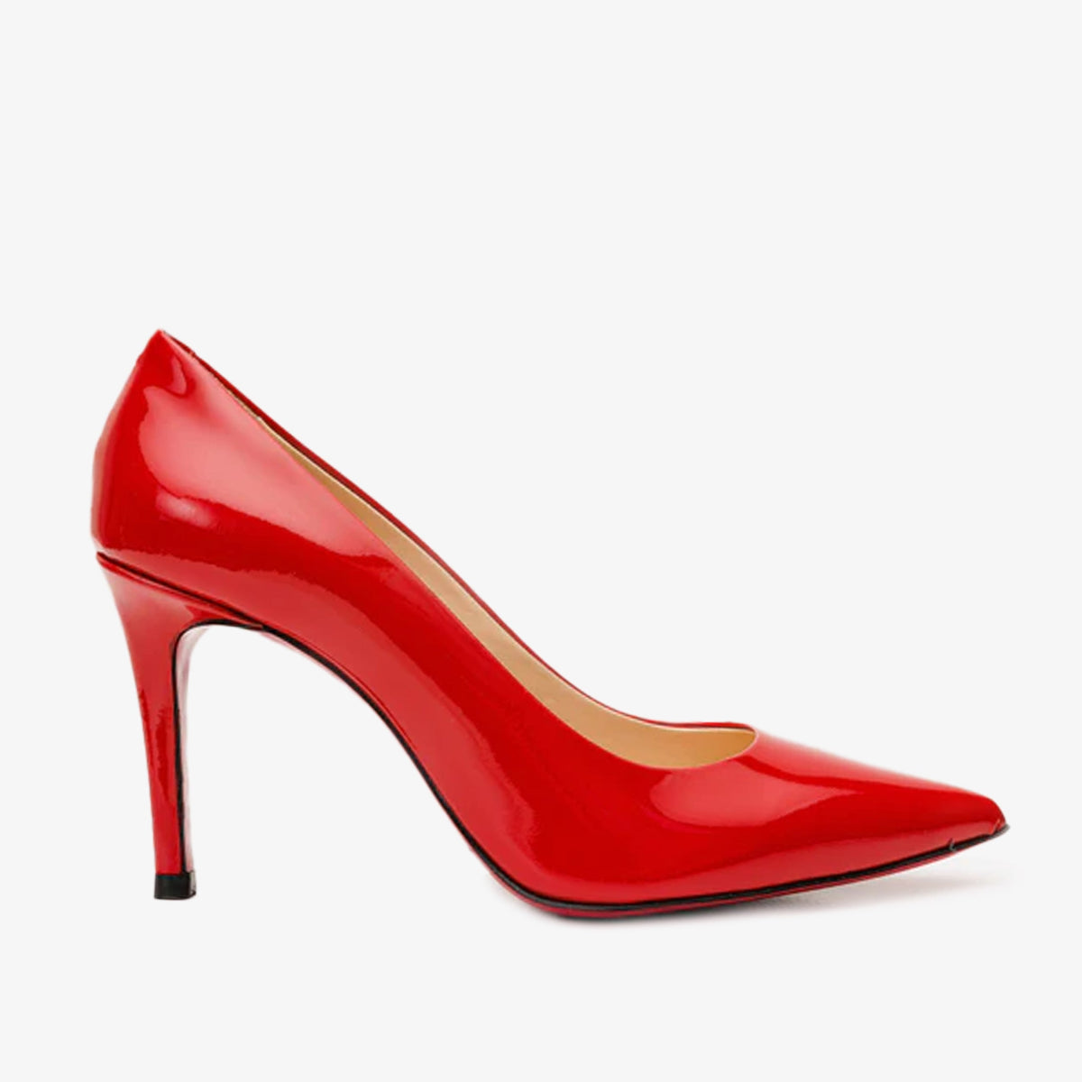 Vinci Leather The Ege Red Leather Pump Fuchsia Sole Women Shoe – product view 1