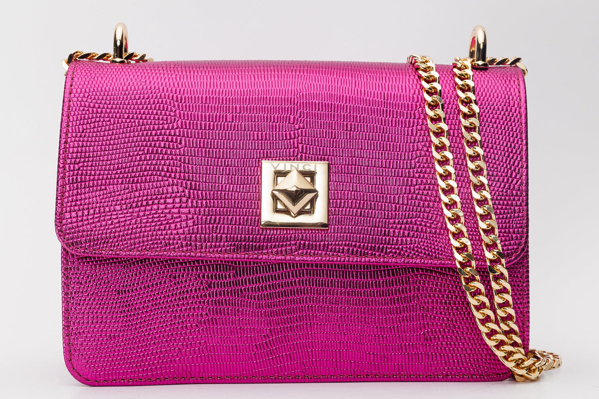 Vinci Leather The Maple Fuchsia Leather Handbag – product view 2