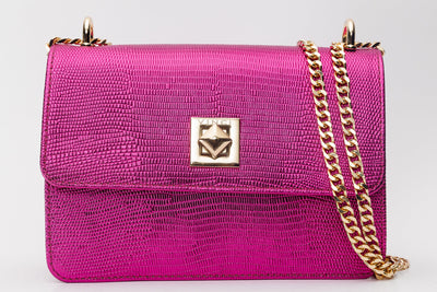 The Maple Fuchsia Leather Handbag