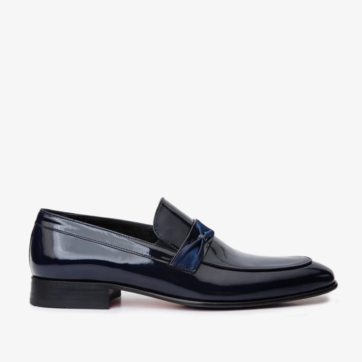 Vinci Leather The Dodoma Navy Patent Leather Loafer Men Shoe – product view 1