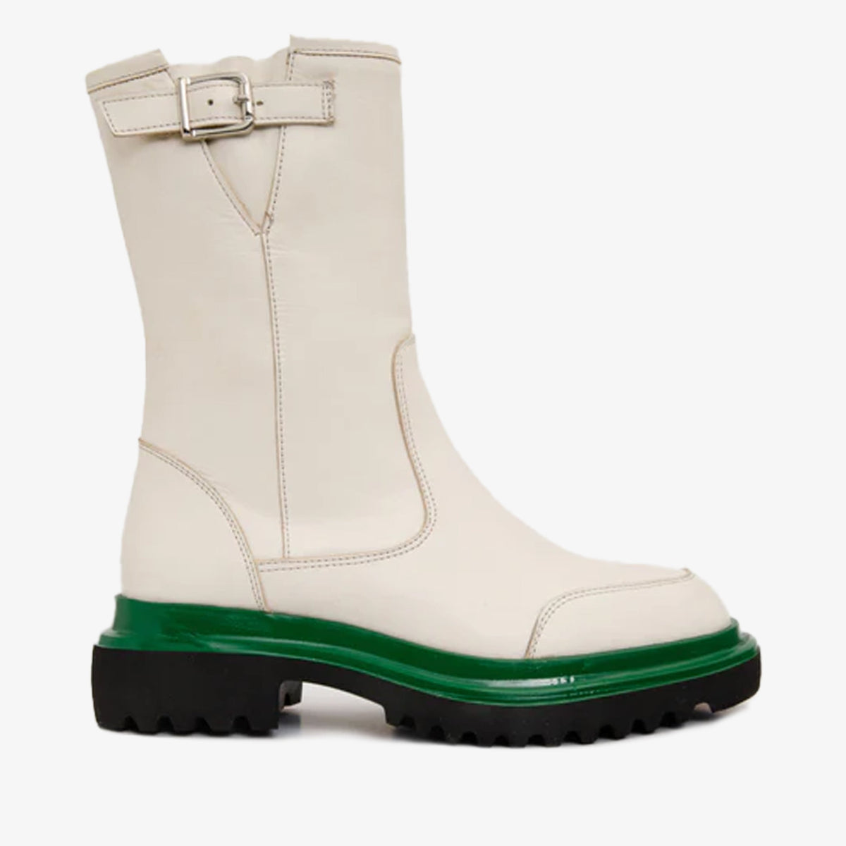 Vinci Leather The Yako Cream Leather Mid Calf Women Boot Final Sale! – product view 1