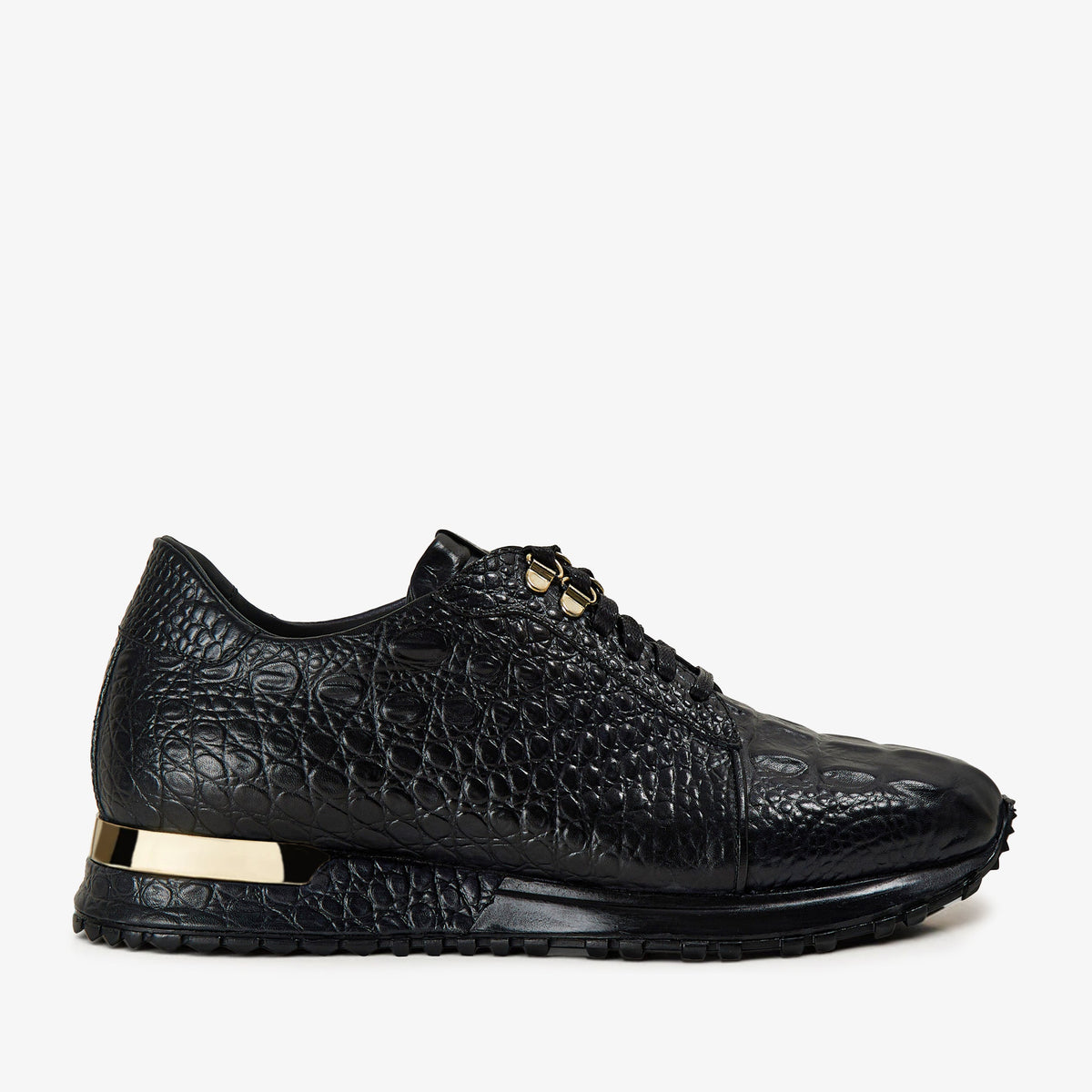 Vinci Leather The Bomba Black Leather Men Sneaker – product view 1