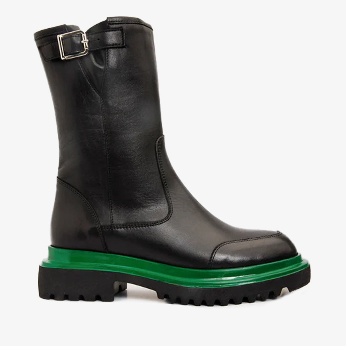 Vinci Leather The Yako Black Leather Mid Calf Women Boot Final Sale! – product view 1