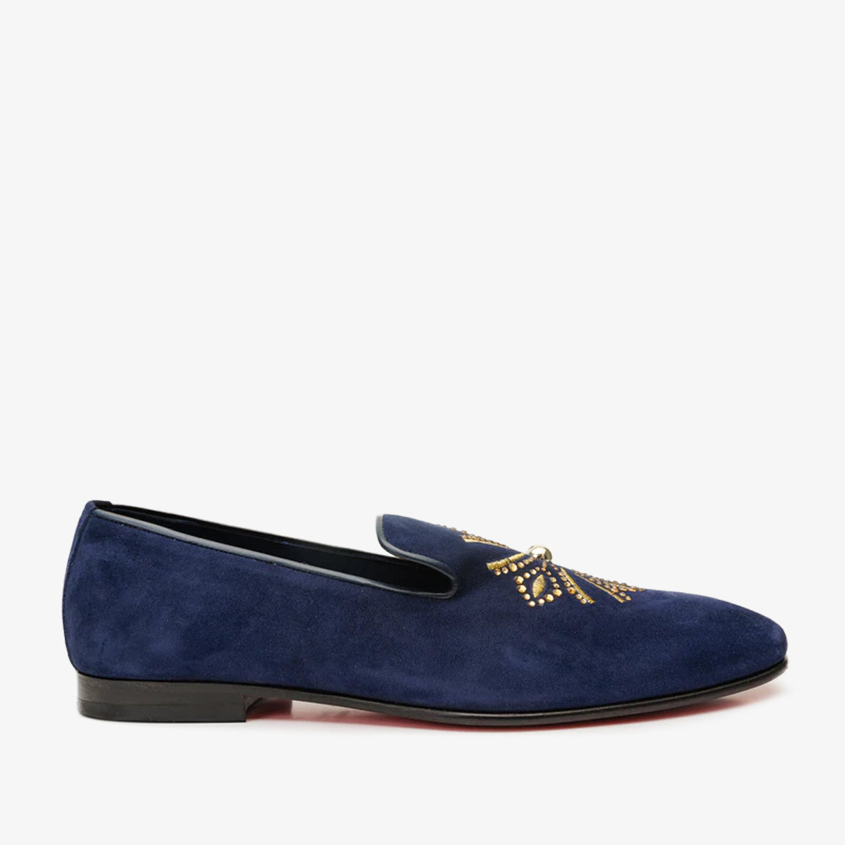 Vinci Leather The Lazio Shoe Navy Blue Suede Slip-on Loafer Men Shoe – product view 1
