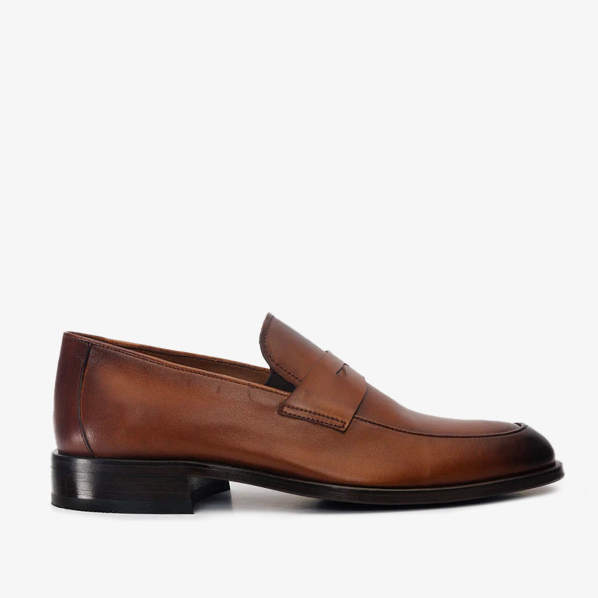 Vinci Leather The Marinka Tan Leather Shoe Penny Loafer Men Shoe – product view 1