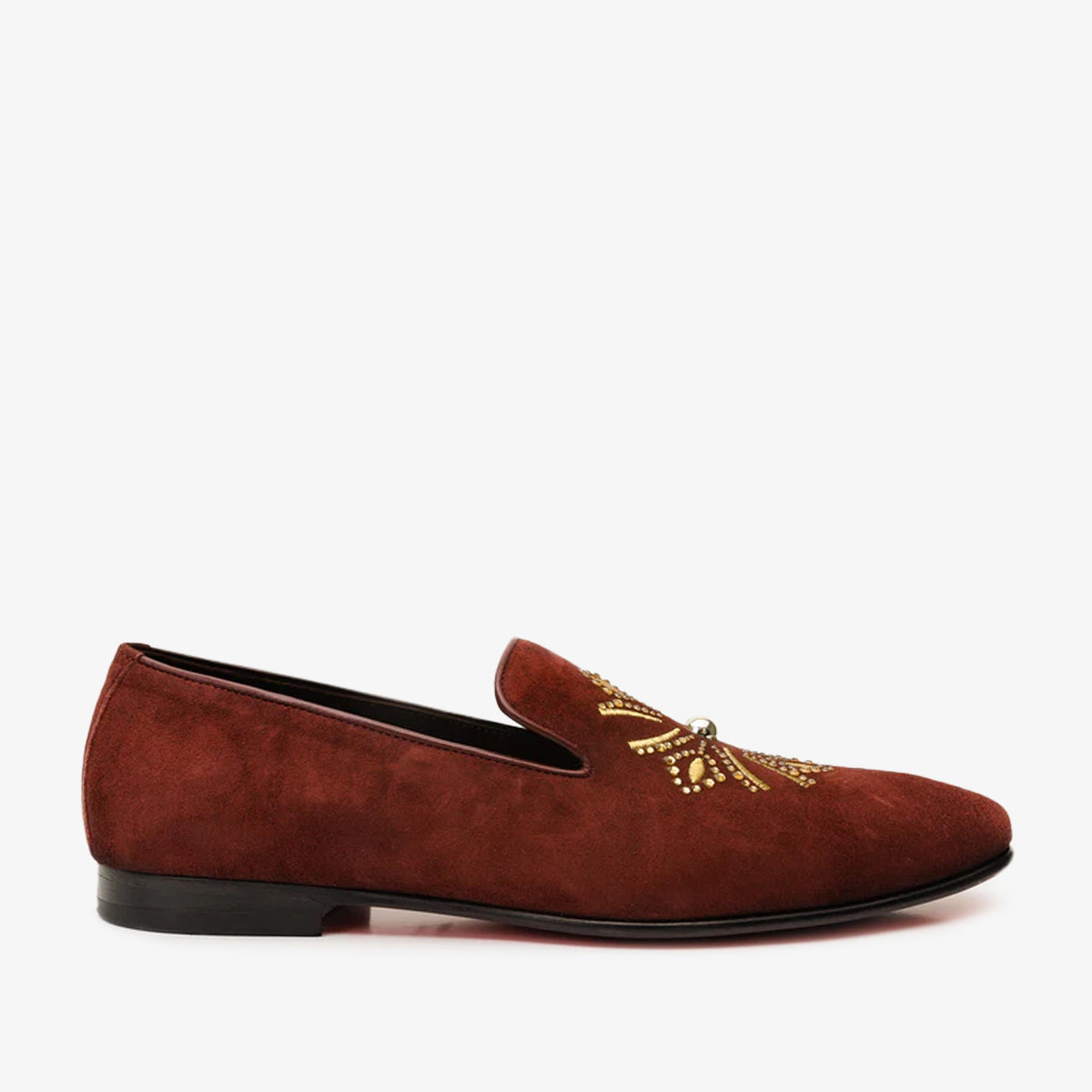 Vinci Leather The Lazio Shoe Burgundy Suede Slip-on  Loafer Men Shoe – product view 1