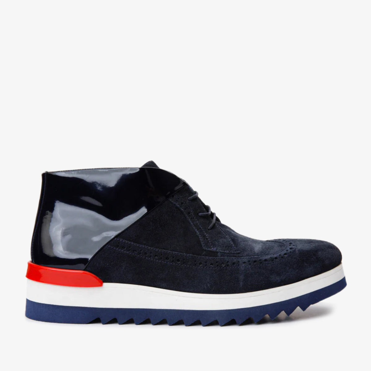 Vinci Leather The Kagan Navy Blue Wingtip Chukka Men Sneaker Boot – product view 1