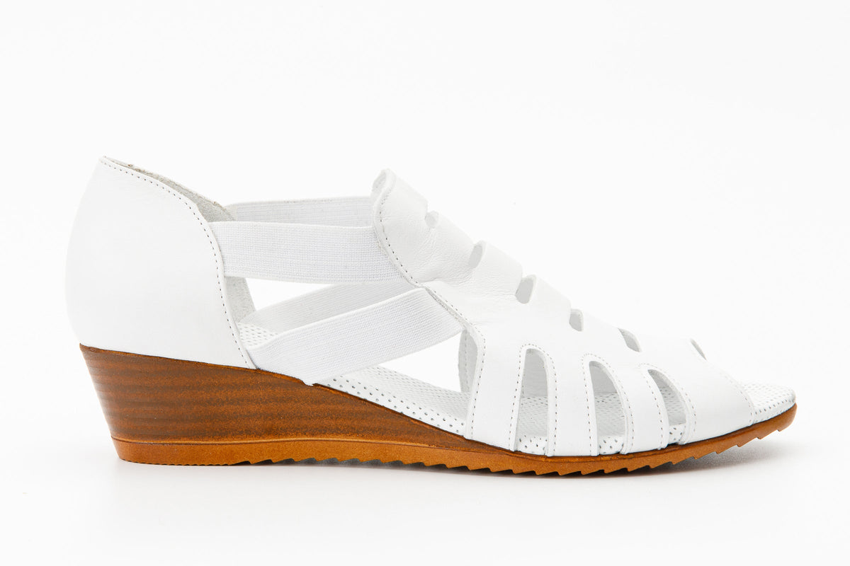 Vinci Leather The Atina White Leather Sandal Final Sale! – product view 1