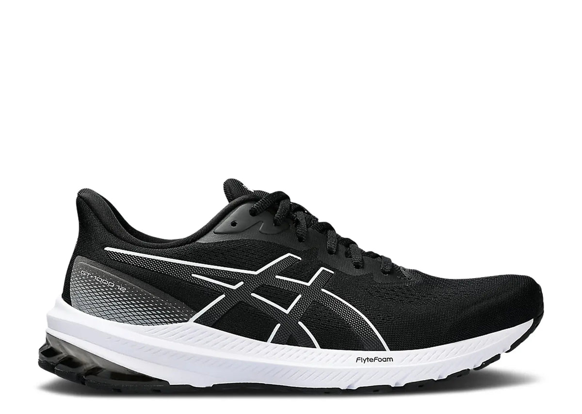 ASICS GT-1000 12 Mens Running Shoes — Black/White