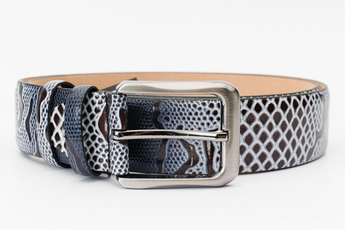 Vinci Leather The Milano Black/White Leather Belt Limited Edition – product view 5