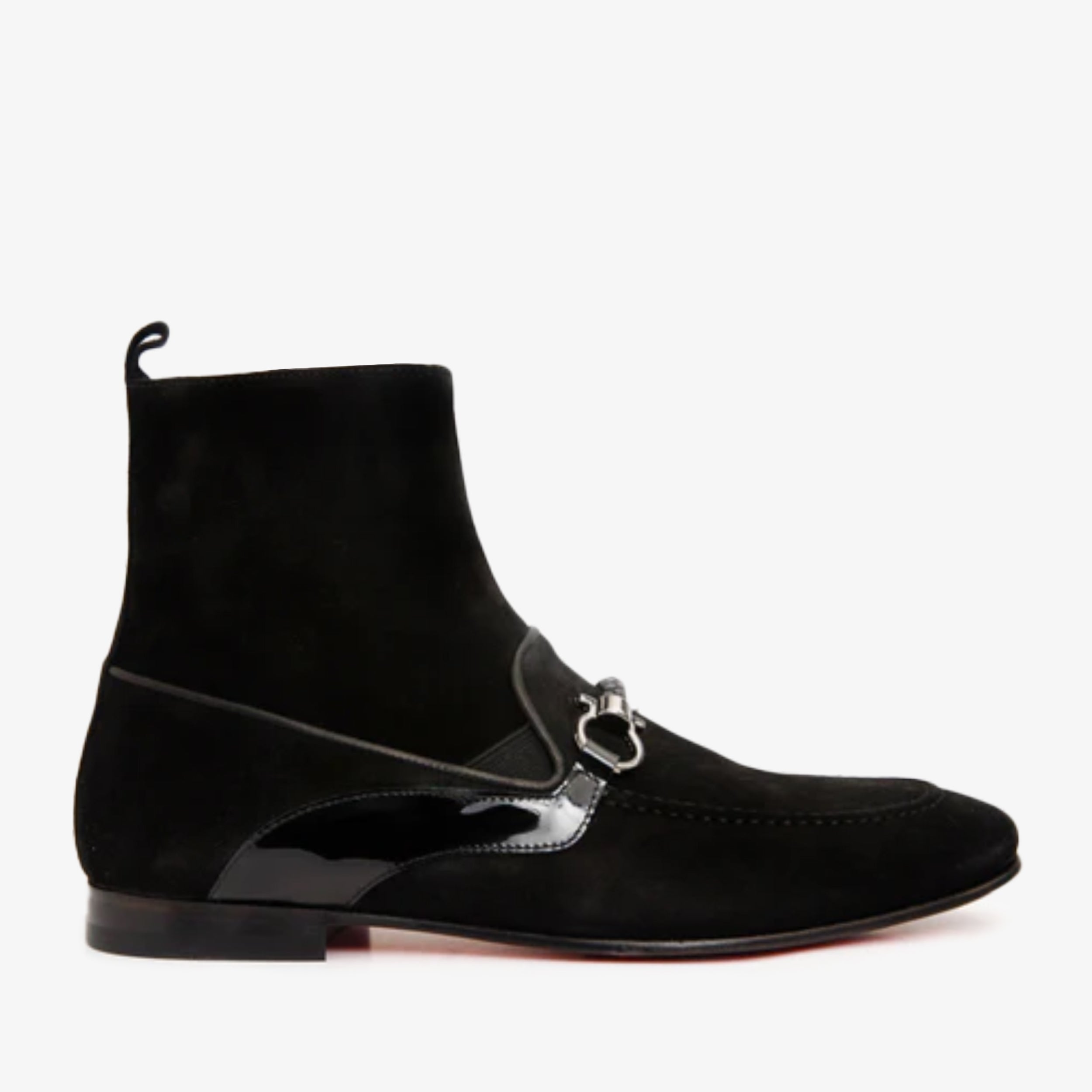 The Baron Black Suede Bit Zip-Up Dress Men Boot Final Sale!