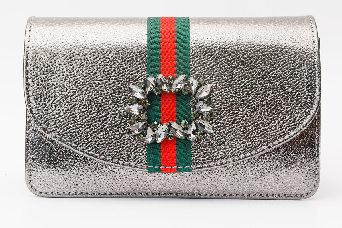 Vinci Leather The Afega Silver Leather Handbag – product view 3