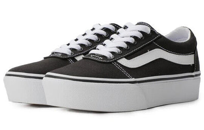 Vans Ward Women's Sneakers — Black/White Canvas