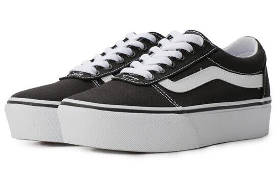Vans Ward Women's Sneakers — Black/White Canvas