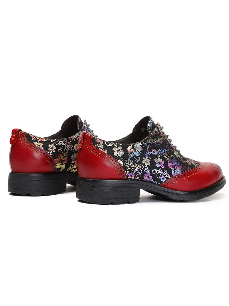 Karter Flower Handmade Brogue Flat Shoes – product view 7