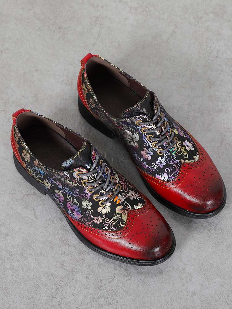 Karter Flower Handmade Brogue Flat Shoes – product view 21