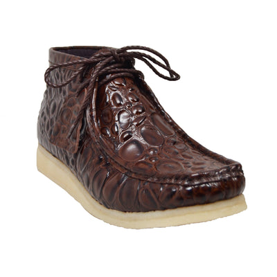 British Walkers Walker Men's Limited Edition Croc Leather Casual Shoes with Crepe Sole view 16