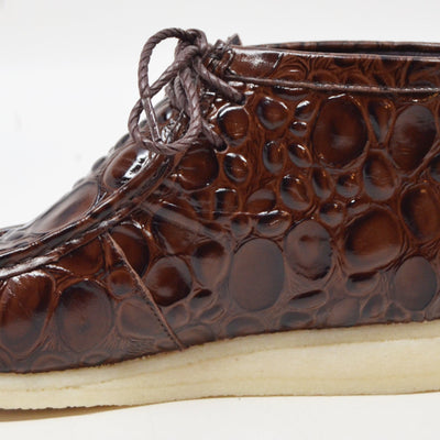 British Walkers Walker Men's Limited Edition Croc Leather Casual Shoes with Crepe Sole view 20
