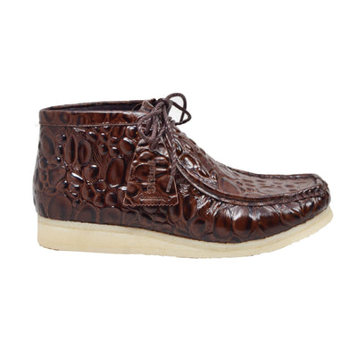 British Walkers Walker Men's Limited Edition Croc Leather Casual Shoes with Crepe Sole view 23