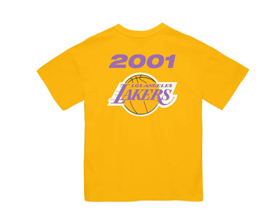 Mitchell & Ness Los Angeles Lakers QS 2001 Finals Men T-Shirt Yellow