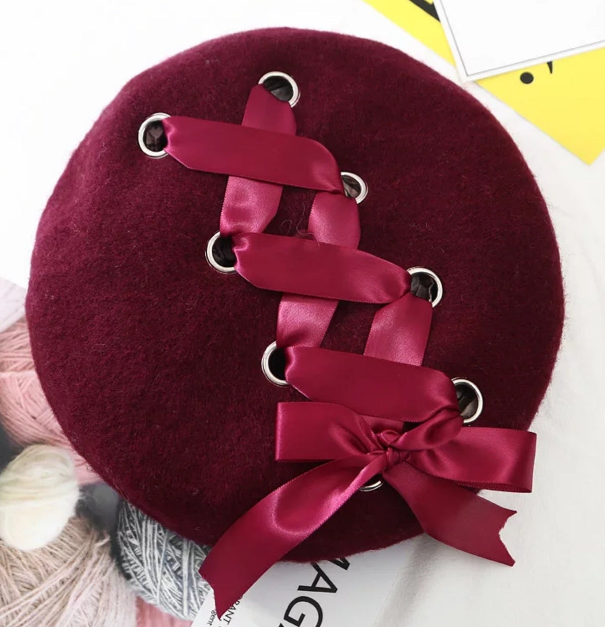 Scarves & Fedoras  RIBBON BERETS – product view 1